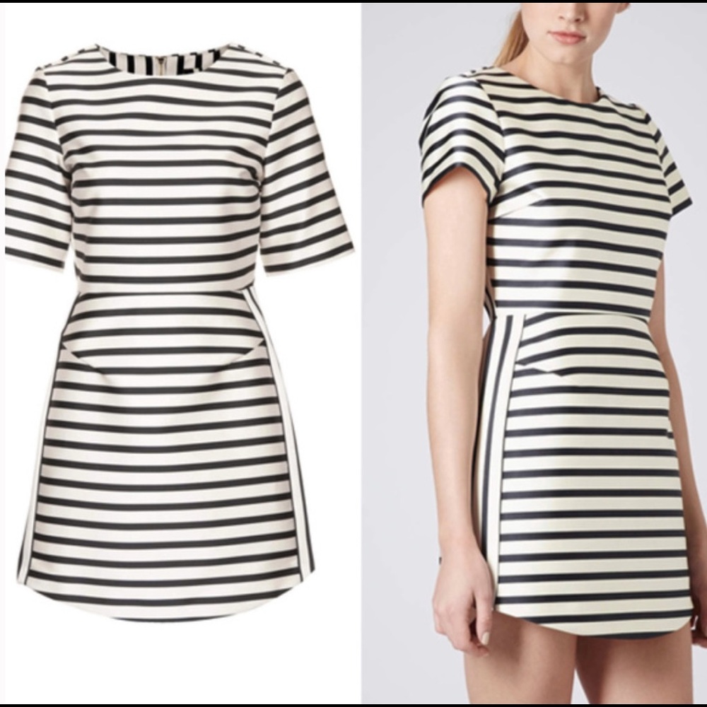 Black and white stripe topshop dress